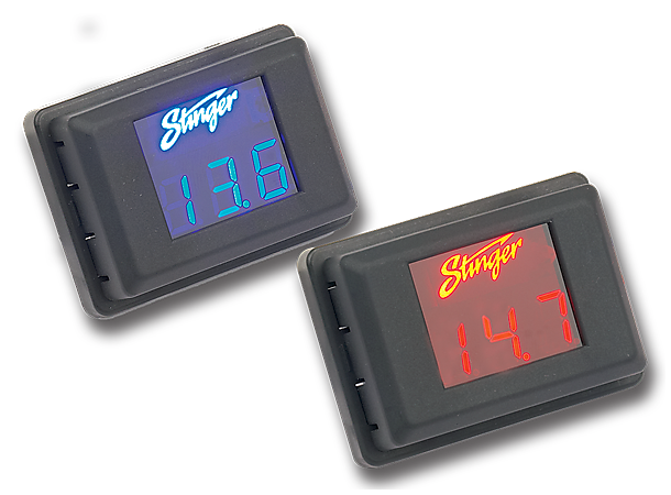 Stinger SVMB - digitalt voltmeter / display med blå LED